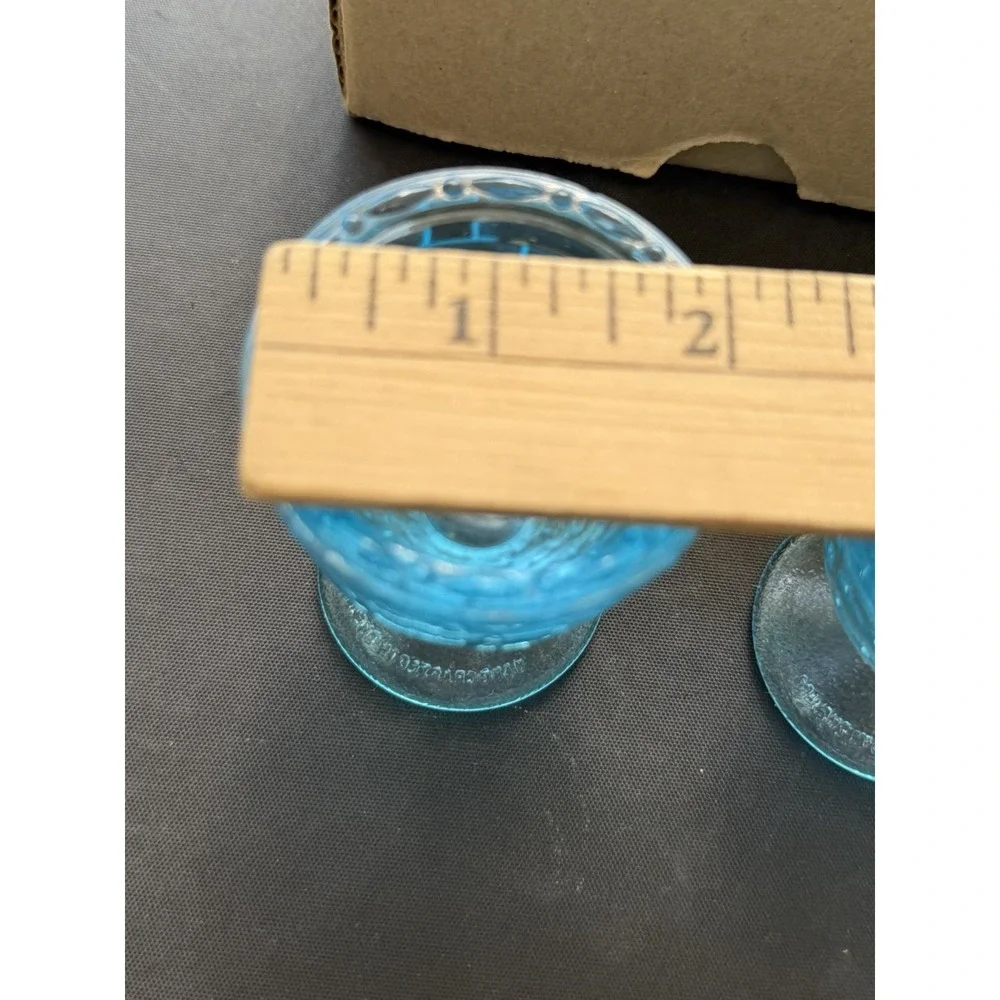 Longaberger Pottery SET OF TWO ROBINS EGG BLUE EGG CUPS